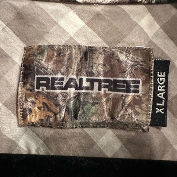 Realtree Men’s XL Brown Tan Check Short Sleeve Button-Up Outdoor Hunting Shirt 👕 - Picture 3 of 6